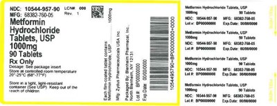 Metformin HCl Tablets Usp, 1000 mg (Label Metformin HCl Tabs 1000mg Bpi(10544 957 90) Zydus(68382 760 05) Rev1)